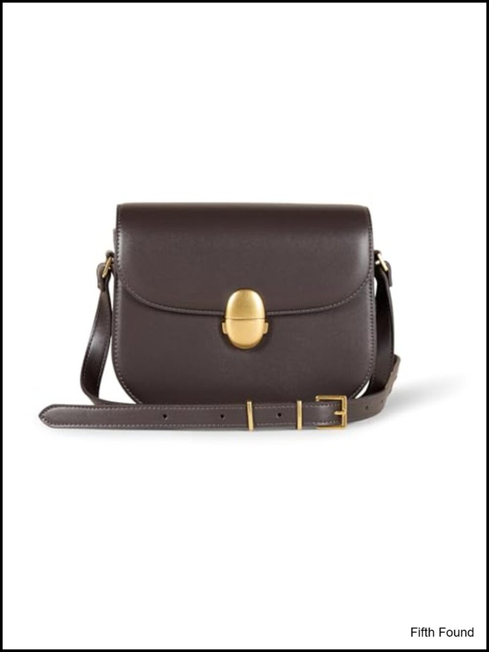 Faux Leather Crossbody Flap Bag with Adjustable Strap